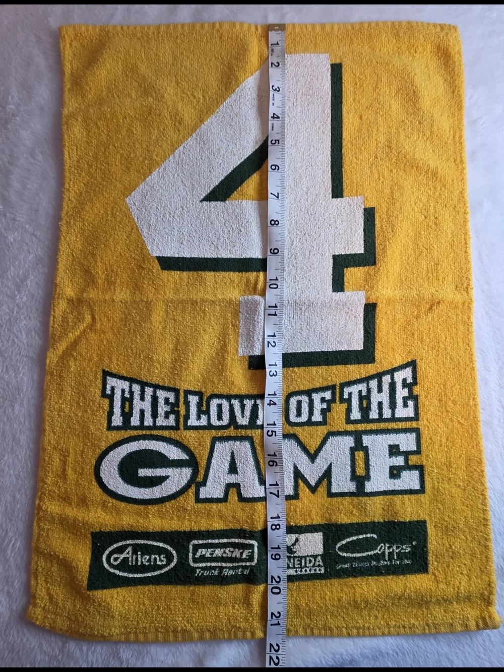 Green Bay Packers #4 “The Love of the Game” Towel Brett Favre Vintage